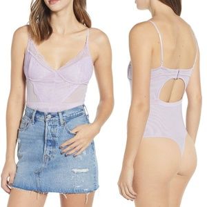 AFRM Underwire Scallop Cutout Lace Bodysuit